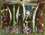 Paul Klee landskap med  gula faglar Spain oil painting artist